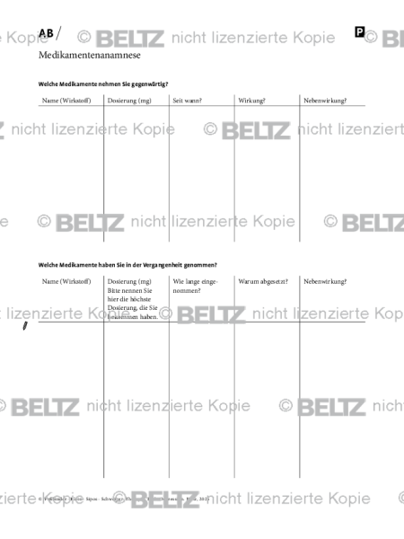 Depression: Medikamentenanamnese