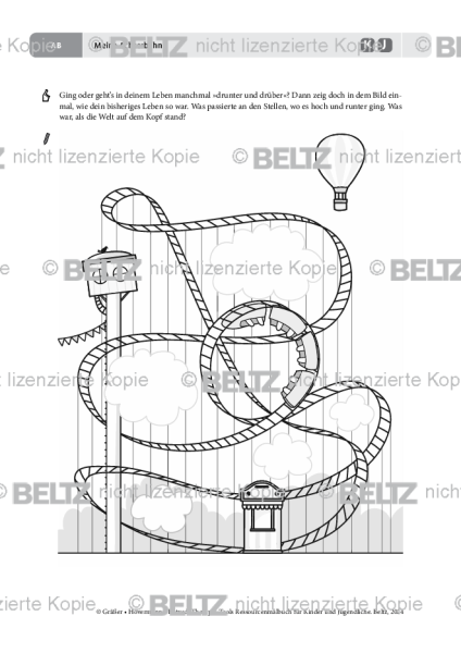 Ressourcenmalbuch: Meine Achterbahn