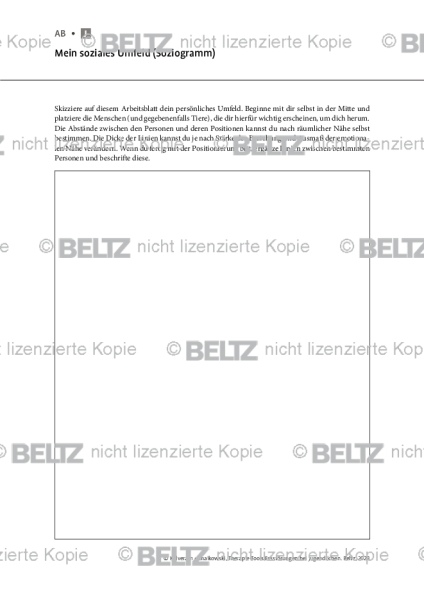 Essstörungen bei Jugendlichen: Mein soziales Umfeld (Soziogramm)