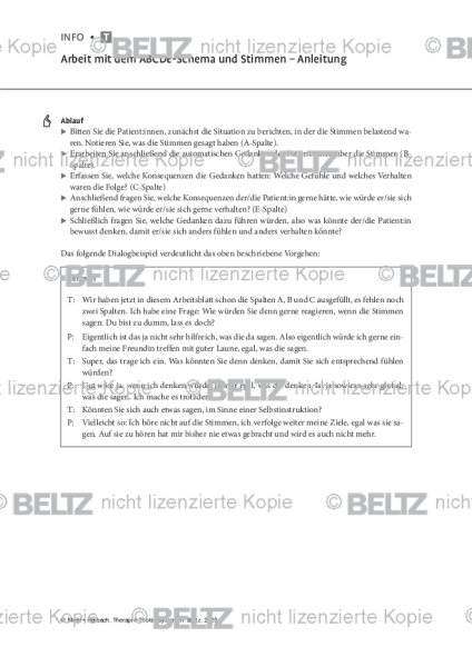 Psychosen: Arbeit mit dem ABCDE-Schema und Stimmen – Anleitung