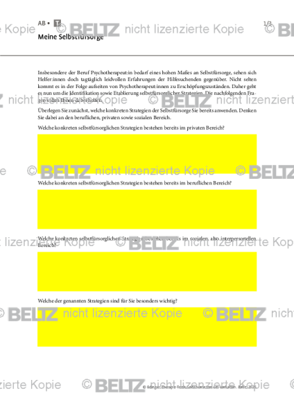 Selbstverletzendes Verhalten: Meine Selbstfürsorge