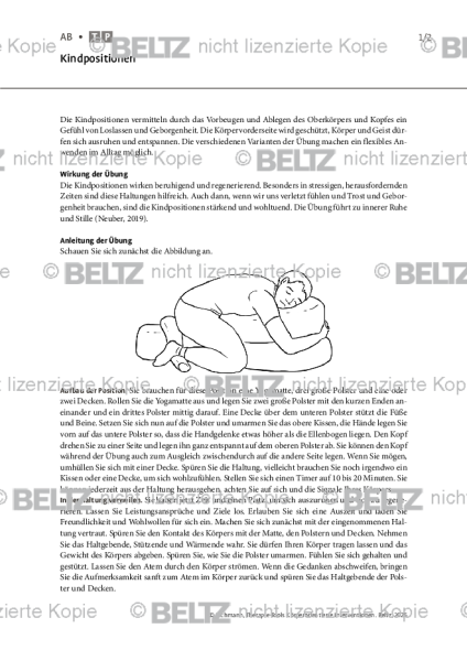 Körperorientierte Interventionen: Kindpositionen