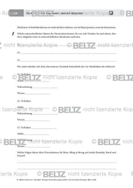 Störungsmodelle: Das BASK-Modell: Was passiert, wenn ich dissoziiere?