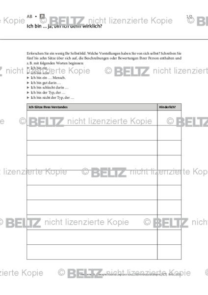 ACT: Ich bin … ja, bin ich denn wirklich?