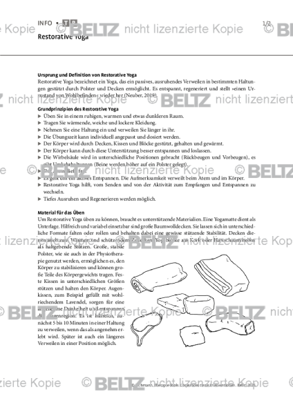 Körperorientierte Interventionen: Restorative Yoga