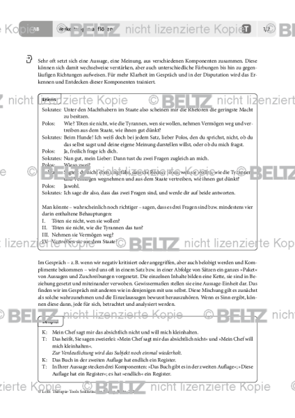 Sokratischer Dialog: Verkettungen auflösen