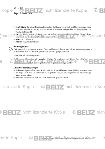 Schematherapie in Gruppe: Ärger-Lösch-Bild