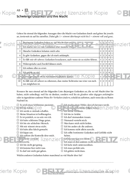 ACT: Schwierige Gedanken und ihre Macht