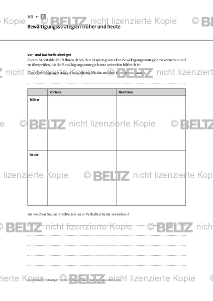 Schematherapie: Bewältigungsstrategien früher und heute