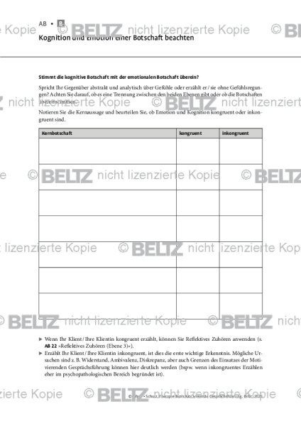 Motivierende Gesprächsführung: Kognition und Emotion einer Botschaft beachten