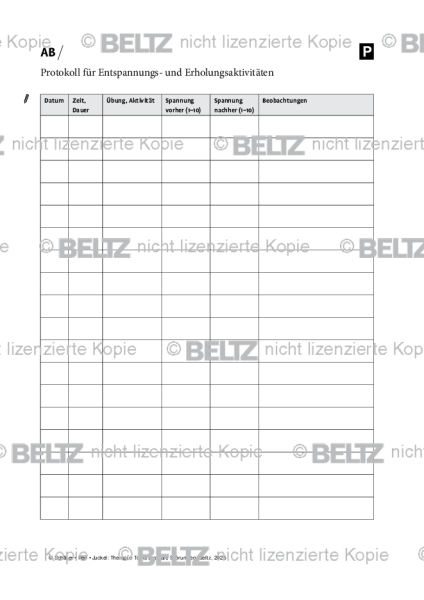 Bipolare Störungen: Protokoll für Entspannungs- und Erholungsaktivitäten