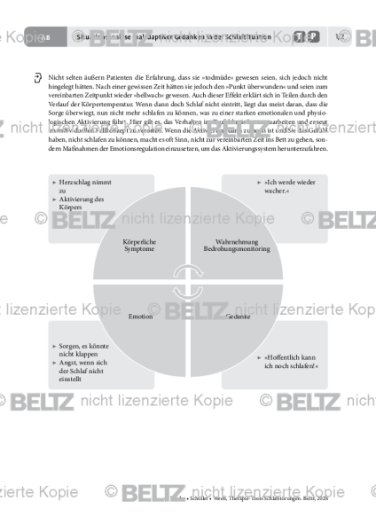 Schlafstörungen: Situationsanalyse maladaptiver Gedanken in der Schlafsituation
