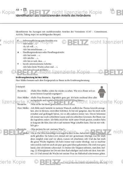 Motivierende Gesprächsführung: Identifikation des mobilisierenden Anteils des Veränderns