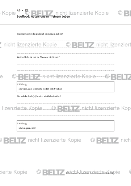Selbstbewusstsein: Soulfood: Hauptrolle in meinem Leben