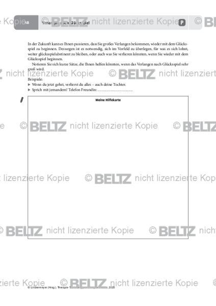 Gruppentherapie: Verlangen nach Glücksspiel