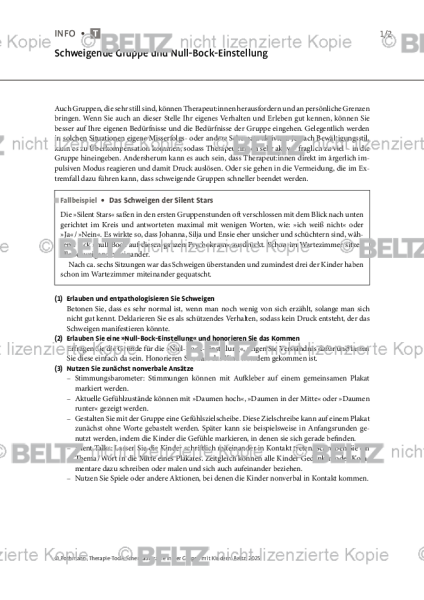 Schematherapie in Gruppe: Schweigende Gruppe und Null Bock-Einstellung