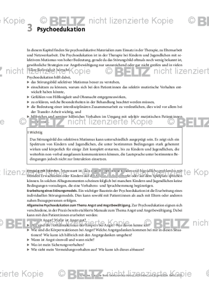 Selektiver Mutismus: Psychoedukation