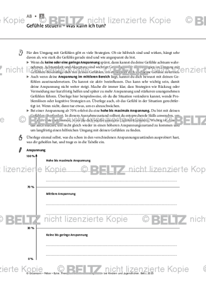 Emotionsregulation (K/J): Gefühle steuern – Was kann ich tun? (Jugendliche)