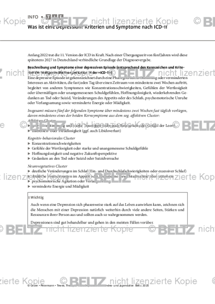 Depression: Was ist eine Depression? Kriterien und Symptome nach ICD-11