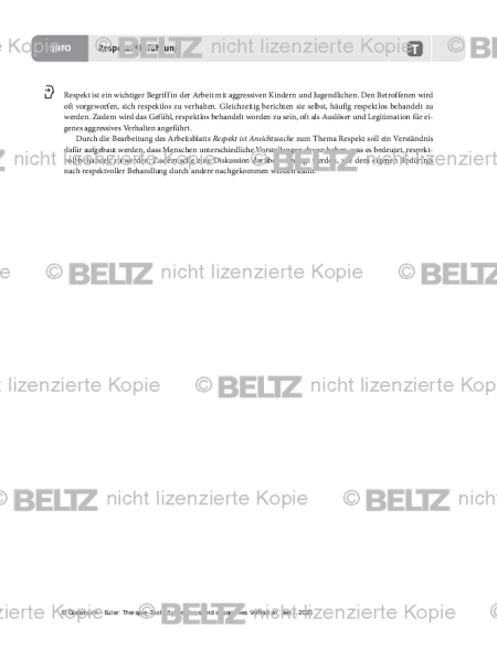 Aggression: Respekt: Einführung