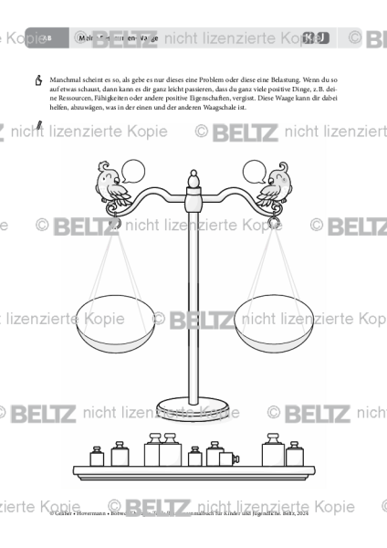 Ressourcenmalbuch: Meine Ressourcen-Waage