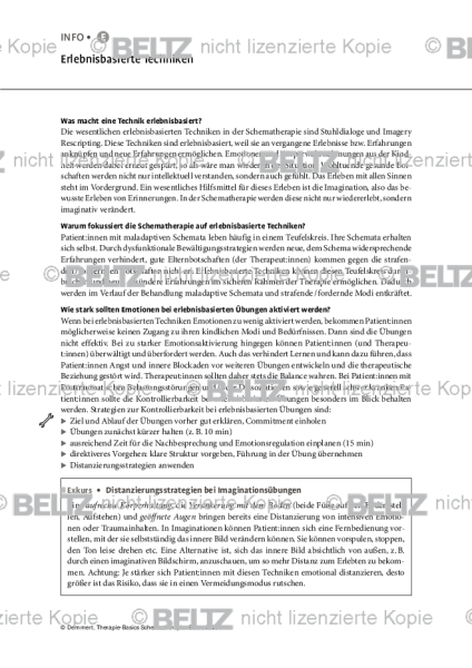 Schematherapie: Erlebnisbasierte Techniken