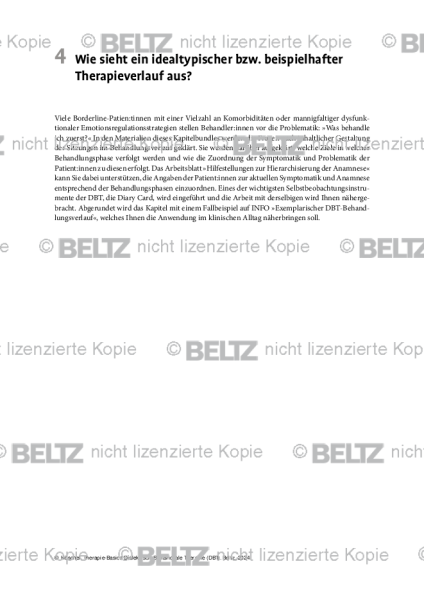 DBT: Einleitung Wie sieht ein idealtypischer bzw. beispielhafter Therapieverlauf aus?