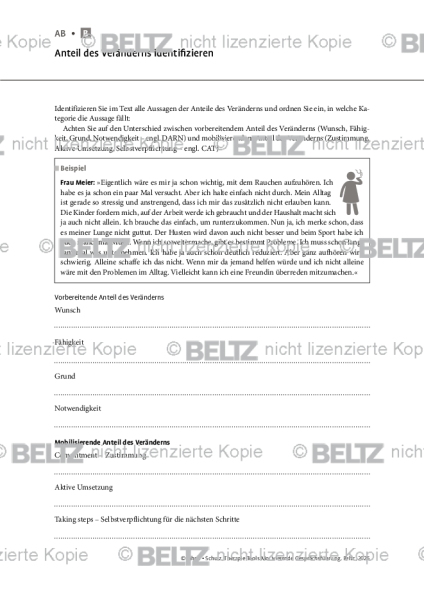 Motivierende Gesprächsführung: Anteil des Veränderns identifizieren