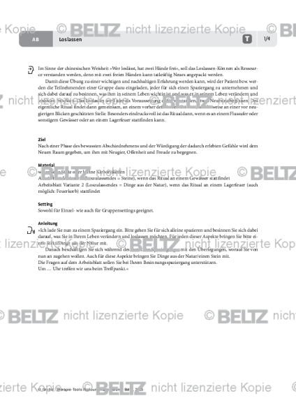 Ressourcenaktivierung: Loslassen