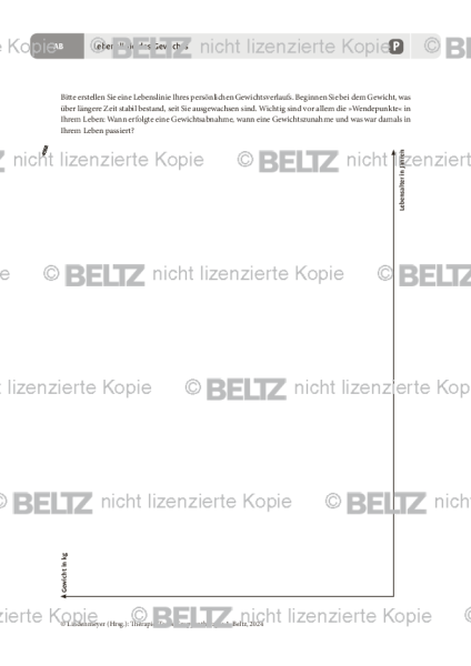 Gruppentherapie: Lebenslinie des Gewichts