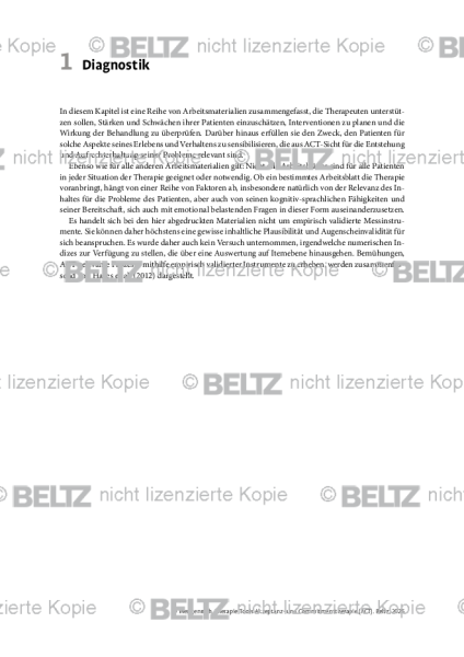 ACT: Einleitung: Diagnostik