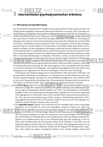 Psychodynamische Interventionen: Einleitung Interventionen psychodynamischen Arbeitens