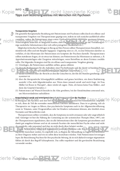 Tipps zum Beziehungsaufbau mit Menschen mit Psychosen