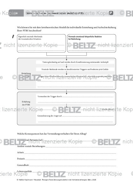 Störungsmodelle: Mein individuelles lerntheoretisches Modell der PTBS