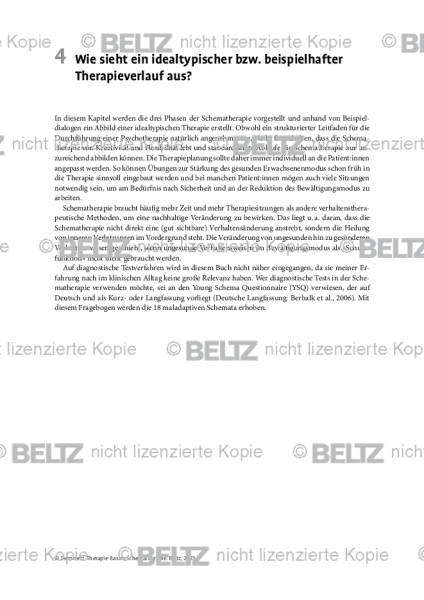 Schematherapie: Wie sieht ein idealtypischer bzw. beispielhafter Therapieverlauf aus?