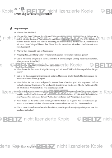 Psychosen: Erfassung der Lebensgeschichte