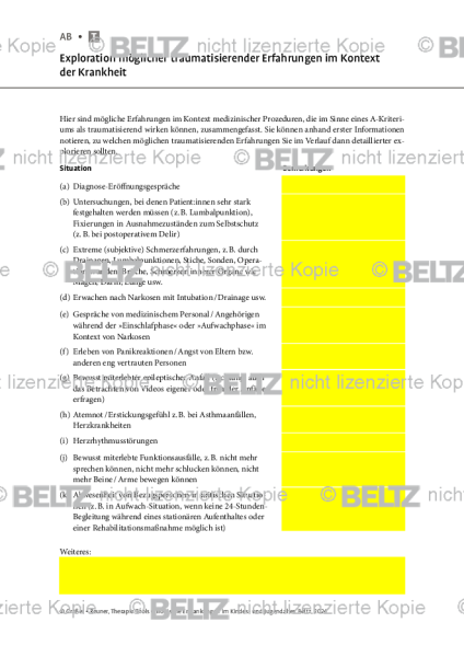 Chronische Erkrankungen: Exploration traumatisierender Erfahrungen im Kontext der Krankheit