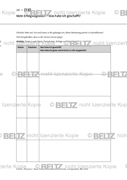 Depression: Mein Erfolgstagebuch – Was habe ich geschafft?