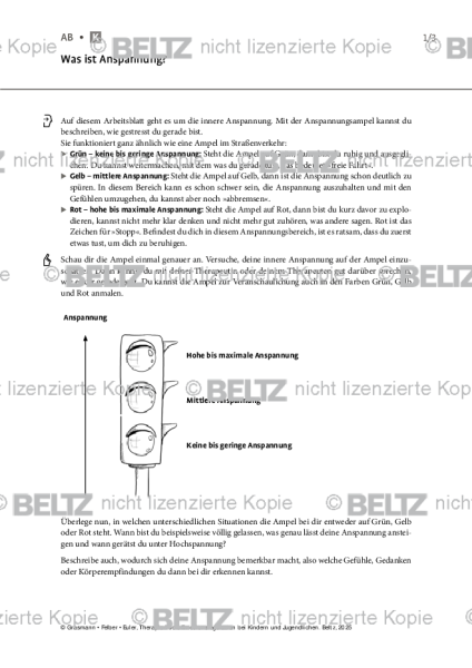 Emotionsregulation (K/J): Was ist Anspannung? (Kinder)