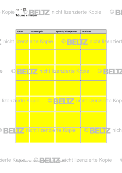 Psychodynamische Interventionen: Träume erinnern