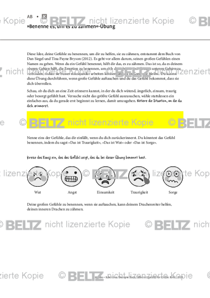 Selbstmitgefühl für Kinder: »Benenne es, um es zu zähmen«-Übung