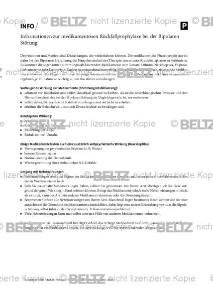 Bipolare Störungen: Informationen zur medikamentösen Rückfallprophylaxe
