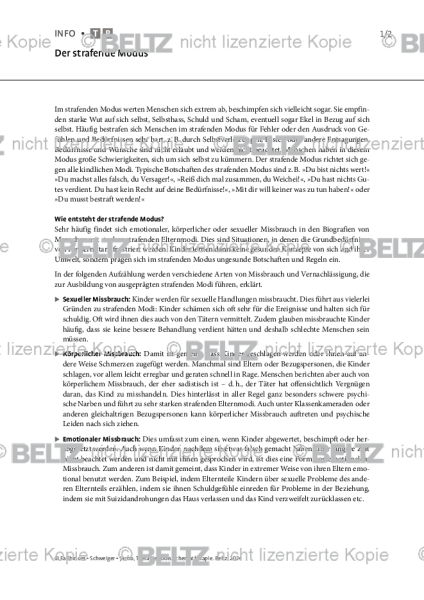 Schematherapie: Der strafende Modus