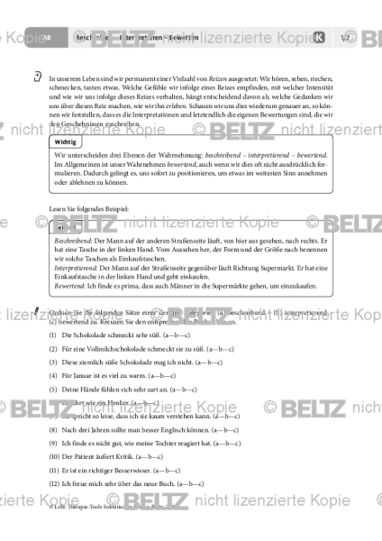 Sokratischer Dialog: Beschreiben – Interpretieren – Bewerten