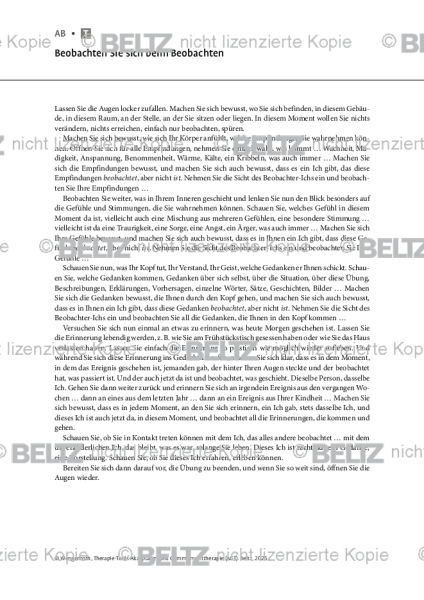 ACT: Beobachten Sie sich beim Beobachten