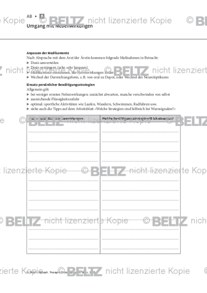 Psychosen: Umgang mit Nebenwirkungen