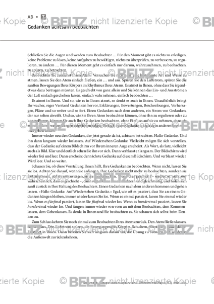 ACT: Gedanken achtsam beobachten
