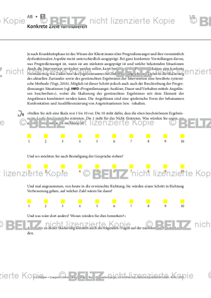 Progredienzangst: Konkrete Ziele formulieren