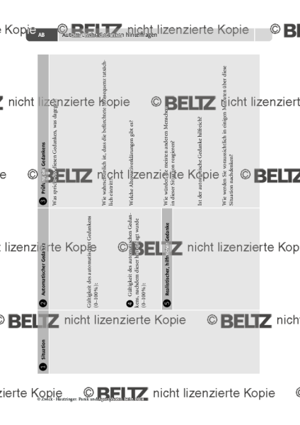 Panik und Agoraphobie: Automatische Gedanken hinterfragen