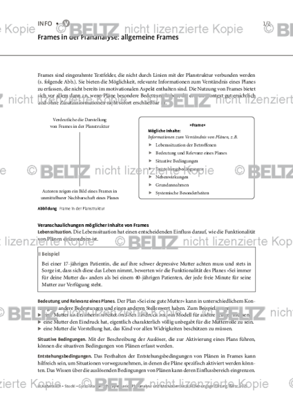 Frames in der Plananalyse: allgemeine Frames